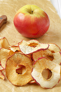 薄苹果薯片食物烘焙小吃面包纸床单羊皮纸用纸水果棕色图片