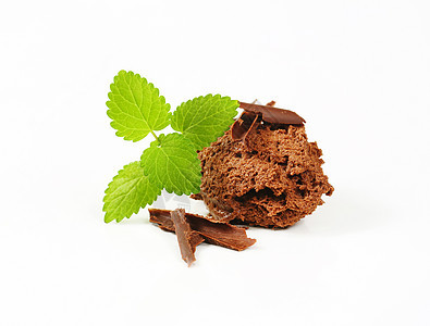 巧克力穆斯棕色奶油卷发甜点冰淇淋图片