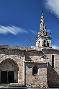 隆尼蒂尔中世纪圣母教堂门户网站窗户石头建筑学大号入口柱子天空宗教城市图片