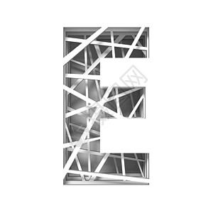 剪纸字体字母 E 3雕刻几何插图装饰品设计电子装饰白色元素收藏背景图片