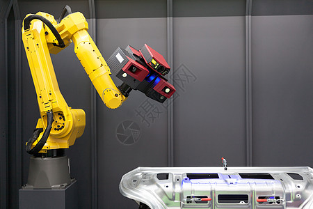 自动扫描 3D扫描器安装在机器人臂上图片