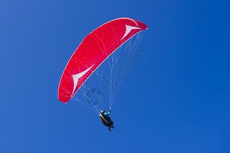 蓝云天空滑翔自由降落伞海景运动空气航空活动鸟瞰图翅膀体育图片