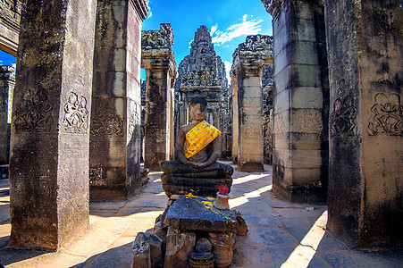 古老的拜农寺 吴哥瓦特 暹粒Siam Reap 柬埔寨寺庙废墟假期纪念碑佛教徒雕刻苔藓旅行旅游宗教图片