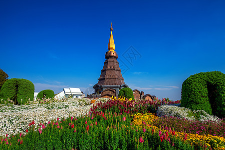 泰国清迈的国家公园地标塔寺庙旅游假期佛教徒诺帕日落佛塔建筑文化历史图片