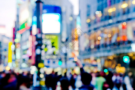 晚上东京街色彩复古景观路灯世界风格购物中心效果粒状夜生活图片