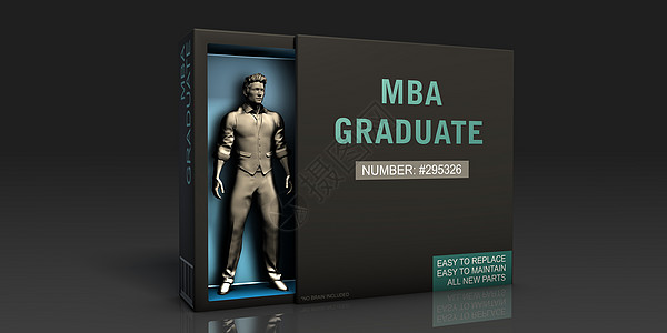 MBA 研究生盒子毕业生包装硕士劳动力力量过剩竞争工人男人图片