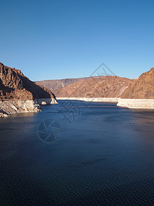 胡佛大坝视图旅行活力地标峡谷巨石旅游风景水电沙漠力量图片