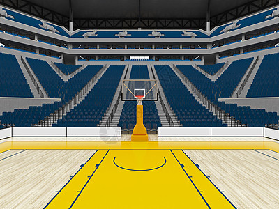 配有贵宾箱和20 000名粉丝蓝席的篮球选美体育场运动团队座位季后赛蓝色贵宾轮缘竞赛竞技场地标图片
