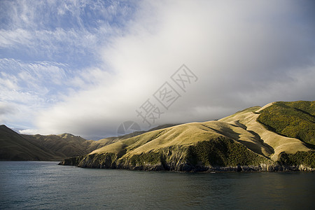 新西兰旅行海岸线游客渡船海洋旅游支撑图片