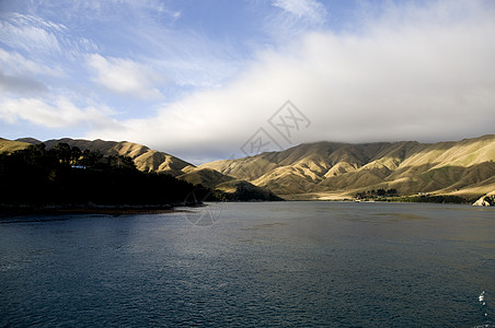新西兰旅行渡船游客旅游海洋海岸线支撑图片