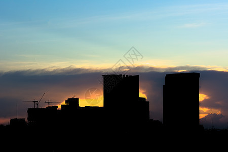 曼谷许多塔台的休眠商业太阳汽车天际城市首都建筑学摩天大楼全景景观图片
