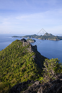 普拉丘普湾情调岛屿蓝色旅游旅行风景海洋绿色异国海滩图片