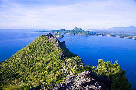 普拉丘普湾热带天空旅行海洋海滩放松支撑旅游山脉蓝色图片