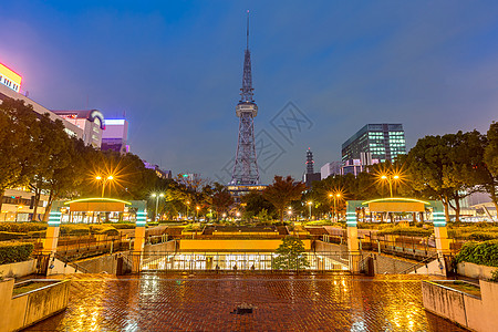 摩根大通塔日本名古屋电视塔背景