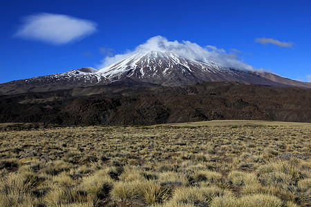 阿根廷 雪化火山特罗门阴天雪景环境冒险旅行首脑旅游云天蓝色顶峰图片