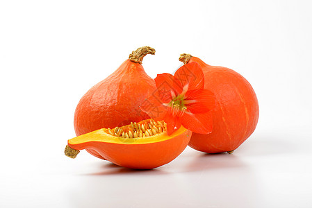 桔橙南南瓜和木豆花葫芦感恩种子木槿食物圆形蔬菜橙子背景图片