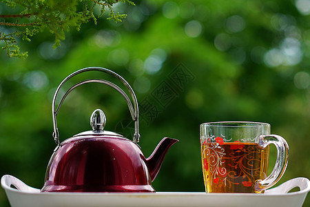 饮料·炊具·食物·玻璃杯·热饮·厨房用具·自然爱好者·锅·喝茶时间·茶·茶壶·器具背景图片