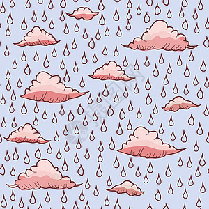 与雨和云彩的抽象背景气候温度蓝色艺术电脑墙纸液体油漆雨滴风暴图片