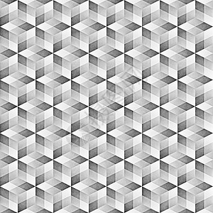 无缝的单色图案 蹩脚的几何形状平铺装饰品风格马赛克创造力正方形立方体菱形白色装饰窗饰图片