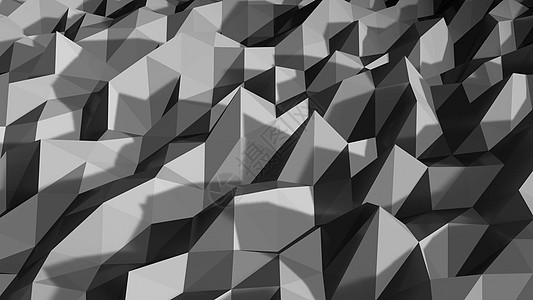 白色的多边形几何表面 计算机生成无缝循环抽象运动背景  4k 超高清 3840x216技术网络宽慰几何学高科技阴影三角形艺术动画图片