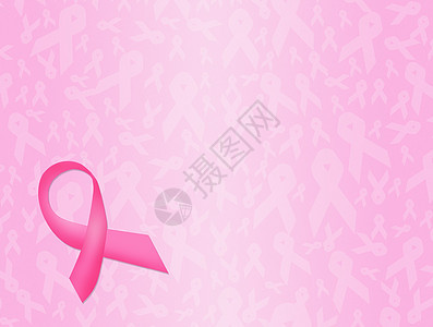 乳腺癌粉色丝带协会插图明信片健康预防背景图片