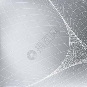 灰色摘要背景 带有网络 的曲线线模拟四舍五入表面图片