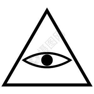 所有看到眼睛符号的颜色都是黑色图标上帝炼金术世界知识信仰雕刻护身符棱镜魔法三角形图片
