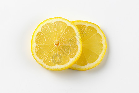 两个柠檬片食物黄色水果图片