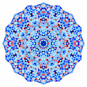 抽象的多彩圆环背景 几何矢量 mandala 几何形状的摩西横幅图片