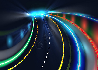 城市道路汽车光迹 高速矢量背景 高速汽车运动它制作图案的道路照明速度交通活力踪迹车辆耀斑辉光力量街道隧道图片