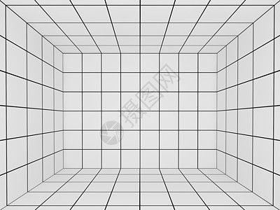 带透视网格的白色空间 3图片