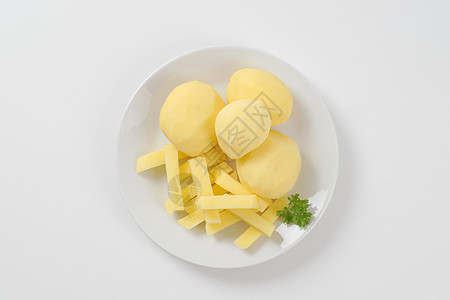 原土豆和薯片食物高架薯条小菜筹码食材伴奏图片