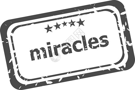 MIRACLE 标志印章符号文字字标识 白上孤立图片