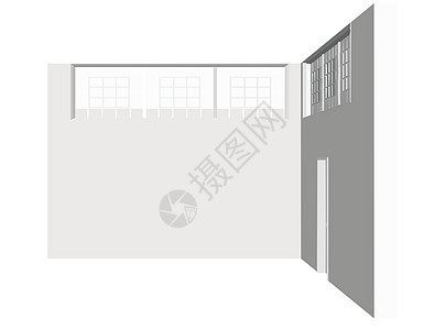 白色背景的内墙内部光影背面插图空白办公室木头画廊地面工作室艺术背景图片