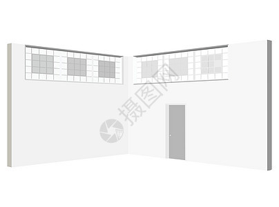 白色背景的内墙内部光影背面地面工作室画廊艺术办公室木头插图空白图片