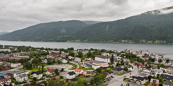 挪威安达尔森市的全景图片