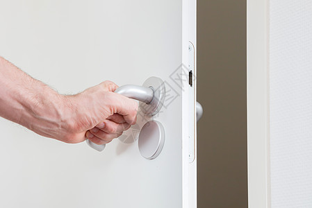 白色门 带铬财产安全锁孔内页门栓合金房子金属门把手入口图片