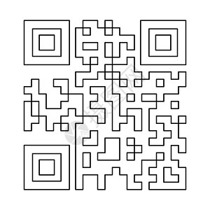 QR 代码为黑色图标产品技术打印正方形购物二维码手机物品数据条码图片
