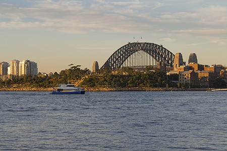 澳大利亚悉尼港桥日落时从皮蒙特观察到观光港口吸引力景观旅游建筑地标摩天大楼城市假期图片