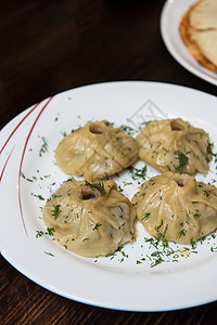 西伯利亚菜  人肉饺子胡椒食物餐厅厨房蒸汽盘子美食羊肉午餐图片