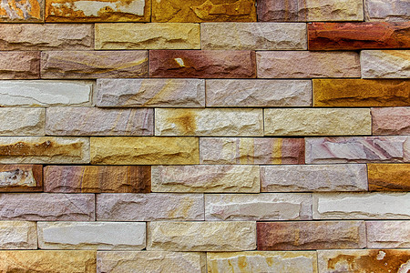 现代砖石墙石工棕色石头岩石红色橙子长方形黏土艺术正方形图片
