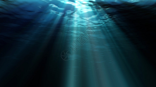 现实水下高品质的海洋波浪 光线照亮 计算机图形显示海景波纹潜水员射线生物阳光荒野呼吸管热带表面图片