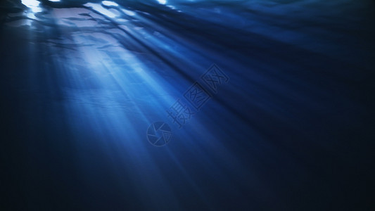 现实水下高品质的海洋波浪 光线照亮 计算机图形显示阳光热带潜水员海景蓝色潜水荒野浮游呼吸管表面图片