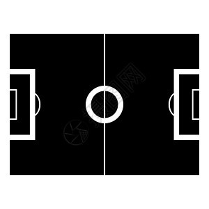 足球字段中的黑色图标图片