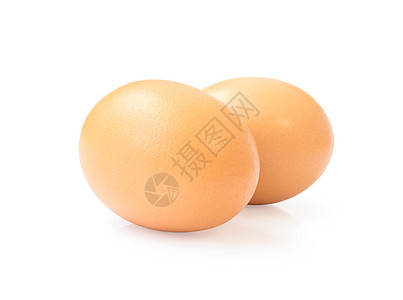白色背景的原鸡蛋 有剪切路径早餐蛋黄农场食物营养生活母鸡动物美食黄色图片