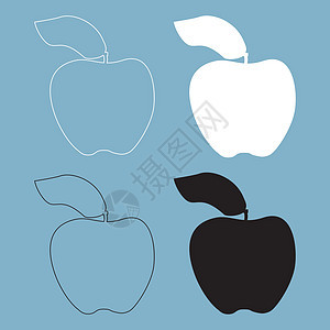 Apple 黑白图标背景图片
