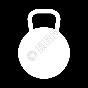 Kettlebell 白颜色图标背景图片