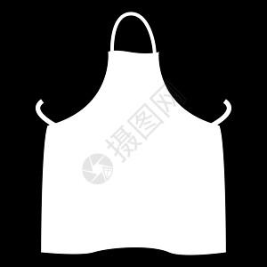 厨房围裙白色图标图片