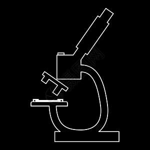 显微镜白色路径图标背景图片