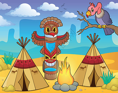 美洲原住民野营主题图2图片
